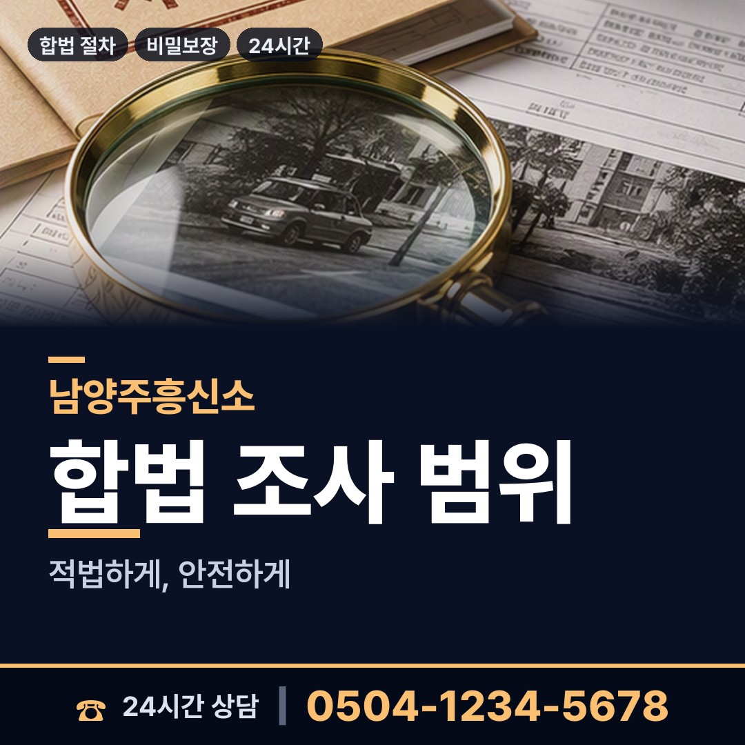 남양주 금곡동 잠복조사 상담 안내